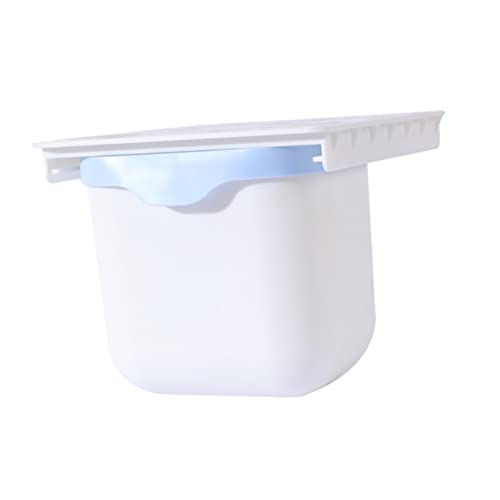 Bote de basura compacto tipo cajón para escritorio azul miniatura 1