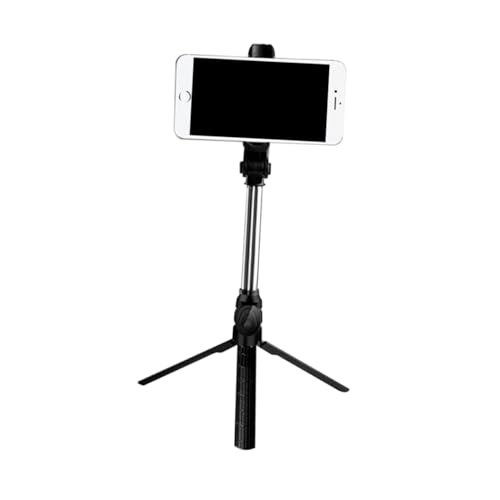 LRXIYODE Palo Selfie Multifuncional para Teléfono Móvil Trípode Pequeño Portátil Abs Negro Patas Antideslizantes Cámara para Vlogging y Fotografía
