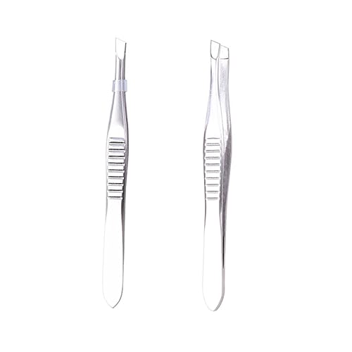 LIFKOME Stainless Steel Eyebrow Clamp Precision Tweezers Safe for Easy to Clean for Ingrown Hair Random