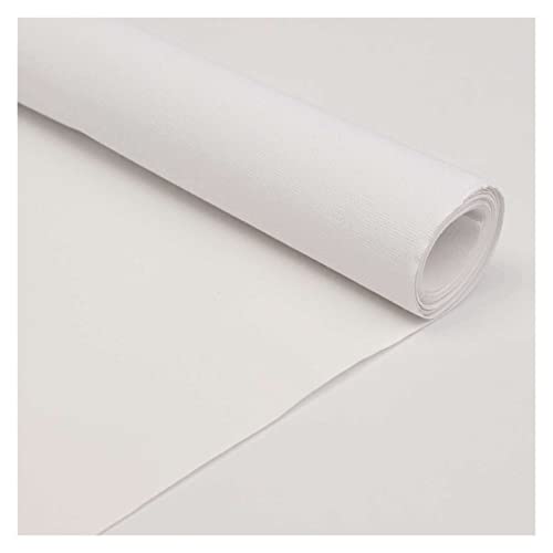 Kvivi Rollo De Lienzo Blanco De Algodón Para Pintar - Tela De Lona Para Acuarelas, Acrílico Y Pintura Al Óleo - Artículos De Arte