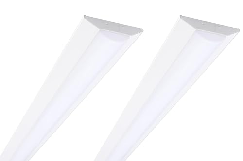 Tengyuan �t�x�m�^�u���� 2�Z�b�g LED�x�[�X���C�g ����̌^ 40W�^ 2������ 5200lm �����F 32.5W ���P�x LED�u���� �Ɩ���� �V�䒼�t�^ 125cm �h�k �h�� �m�C�Y���X �`���c�L�Ȃ� ���^ �V��p �K���[�W �L�b�`