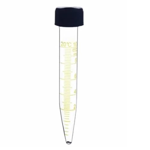 Tube à centrifuger en verre anti-fuite avec bouchon à vis 16mm pour analyses, 10 pièces