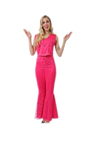 DISBACANAL Disfraz vaquera rosa Barbie mujer - M