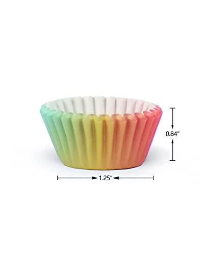 Mini Cupcake Liners Cupcake Cups 300-Count Food Grade Gradient Design Cupcake Papers Baking Cups Cupcake Wrappers(Small Size) Qiqee #TOP3