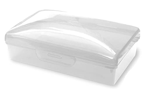 American Comb Travel Soap Box With Lid - Clear White - Perfect For Traveling, Gym, Or Storage. Made In The Usa. #TOP2
