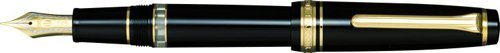 Sailor Professional Gear Realo Black Gold Trim 21K Gold Fine Point Fountain Pen - 11-3926-220