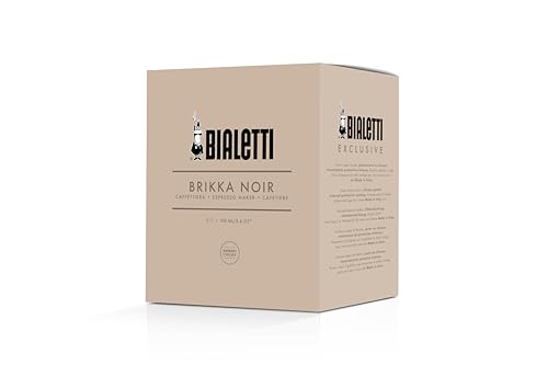 Image of Bialetti Moka Brikka Exclusive Stovetop Espresso Maker - Black 2-Cup Aluminum Coffee Pot, Italian Design, Durable Espresso Maker for Gas & Electric Stovetops, Compact Coffee Brewing for Home & Office