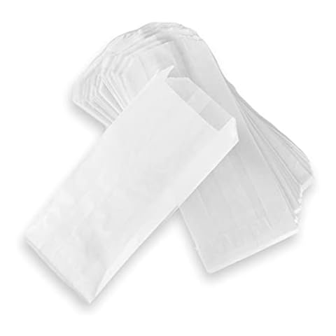 Small Glassine Treat Bags (200 ct) for Egg Rolls, Spring Rolls, Fortune Cookies, Cookies, Brownie Bites, and more. Grease-resistant and small take-out or to-go snacks and treats. Cover
