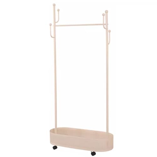 Portant à vêtements métal compact présentoir indépendant chambre avec 4 crochets