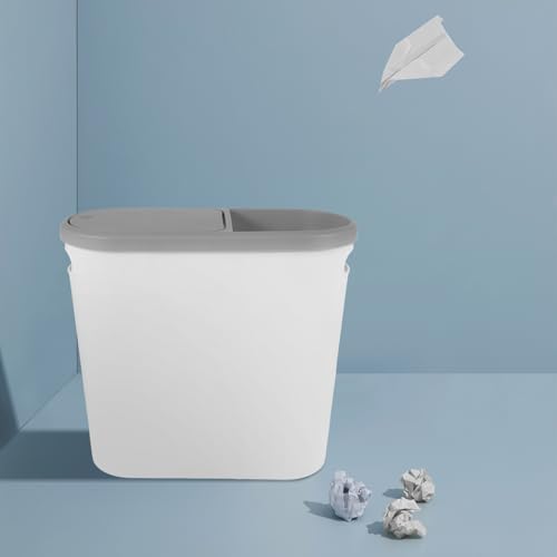Caneca de basura pequeña con tapa para cocina y baño miniatura 3