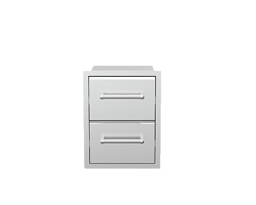 Image of SPIRE Vertical Built-in Double Drawers, Stainless Steel, Universal Mount