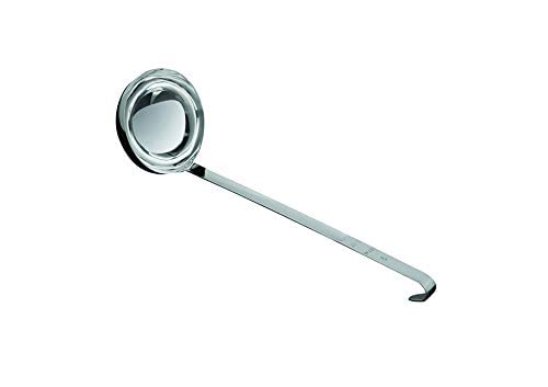 Louche de cuisine 7 cm Kelomat en acier inoxydable inoxydable avec crochet