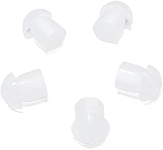 HYSHIKRA Replacement Soft Rubber Mushroom Earbuds Ear Tips Compatible for Motorola Baofeng Kenwood Yaesu Walkie Talkie Covert Acoustic Air Tube Earpiece Headset (5 Pcs)