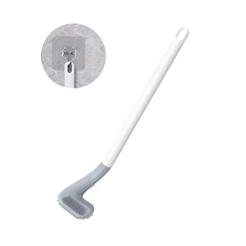 Brosse de toilette murale blanche avec support suspendu sans angle mort - 2