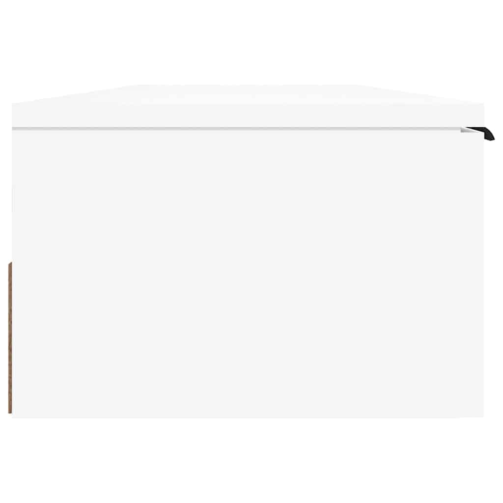 Armadio da parete bianco in legno 102 x 30 x 20 cm con cassetto e porta, spazio per soggiorno, camera da letto, ufficio, corridoio, scaffale versatile e sistema di organizzazione