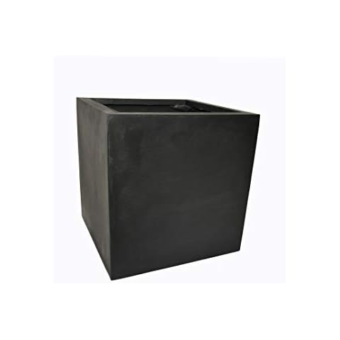 Pflanzkübel für Rollen aus Fiberglas in schwarz-anthrazit Cover