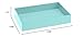 Poppin Stackable Medium Accessory Tray - Modular Lacquer Desk Trays for Office Organization, Color-Coordinated Office Supplies for Desk, Paper Trays (Aqua, Medium Accessory)