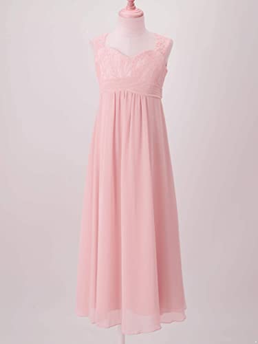 Kids Girls Floral Lace Chiffon Wedding Party Bridesmaid Prom Dress Junior Evening Ball Gowns Formal Wear2