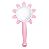 Rongon Kids Magnifying Glass Handheld Reading Magnifier for Children Student 10X Pink Magnifying Lens Loupe for Reading Books, Exploring, Stamps, Map, Inspection (Pink)