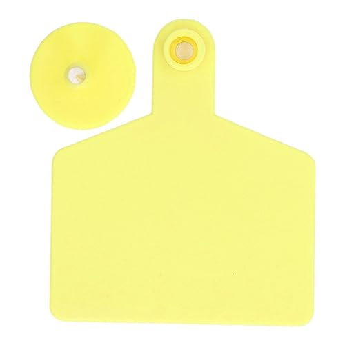 Etiqueta de Orelha de Gado Em Branco Grande amarelo: Suprimentos de Identificação de Animais para Ma