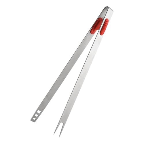 Bexdug Tonetas de carne, pinzas de cocción de acero inoxidable - Pinks de parrilla larga de acero inoxidable,Freing Freing Fork Double Use Double Uso Anti-Scalding No Slip-Grade para el hogar