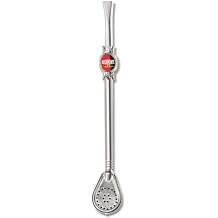 Rosamonte Curved Stainless Steel Straw with removable filter - Rosamonte Bombilla de 18/8 Acero Inoxidable Curva con Filtro
