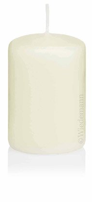 Wiedemann 24 Stumpen Kerzen Elfenbein 10 x 5 cm (H x D) 100% Paraffin Wachs in geprüfter RAL Kerzen Qualität Kerzen Deutschland zur Deko, Party, Hochzeit, Weihnachten