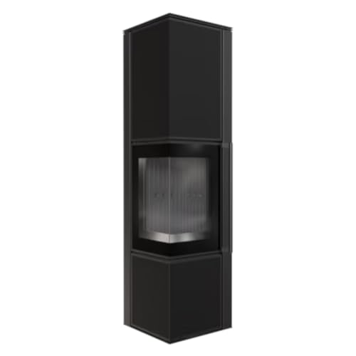 Kaminofen KRATKI TORA L 8kW Ø150 Quarzsinter Nero Assoluto schwarz Verkleidung