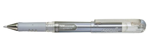 Stylo roller à encre gel Pentel K230M couleur argenté pour une calligraphie soignée