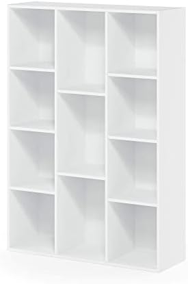 Furinno Pasir 3-Tier Open Shelf Bookcase, White
