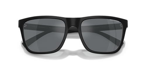 Armani Exchange Man Sunglasses Matte Black Frame, Mirror Black Lenses, 57MM - Image 5