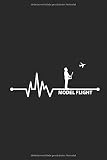  Model Flight - Modellflug Pilot mit ferngesteuerten Flugzeug Herzschlag Notizbuch: Modellflugzeug Modellbau Piloten Modellfliegen Planen Notieren ... Tagebuch Geschenk für Modellflieger