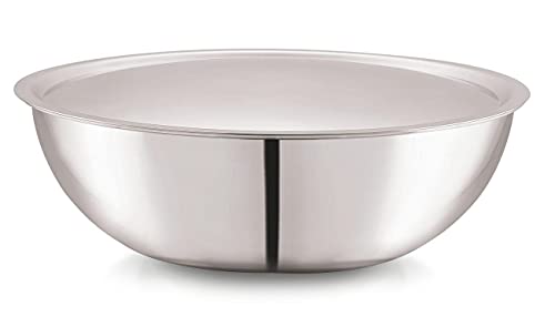 CELLO Tri-Ply 20 cm Stainless Steel Cookware Tasla with Lid 1.6 LTR | Tri-Ply Bottom Tasla with SS Lid | Induction and Gas Stove Friendly | Dishwasher Safe | Silver