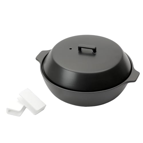 キントー カコミ 土鍋 2.5L tower シリコン鍋つかみ セット タワー 山崎実業 KINTO KAKOMI IH対応 3～4人用 (ブラック)