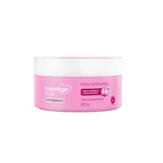 Monange Hidratante Facial Hidra Antissinais com Ácido Hialurônico e Niacinamida 80g
