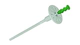 Schaftdurchmesser (8 mm) KLIMAS Wkret-met Dämmstoffdübel Ø8mm - Tellerdübel mit Metalldorn, Schraubdübel WKTHERM-S für WDVS Wärmedämmung (200, Ø 8 x 195 mm)