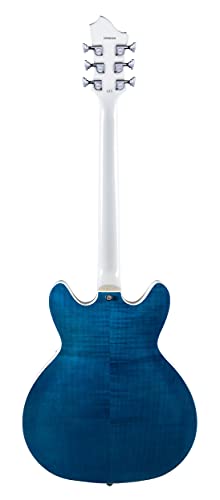 Hagstrom Tremar Vinking DLX Flamed Cloudy Seas – Guitare électrique - Les Beatles, Paul McCartney, John Lennon, RIngo Starr, George Harrison Hagstrom Tremar Vinking DLX Flamed Cloudy Seas - Guitare électrique – Image 3