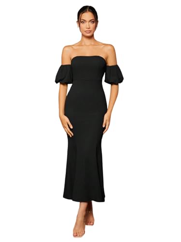 Image of KOTTY Women's Elegant Edge Meadow Frost Black Dress