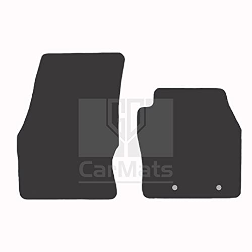 GCM - Car Floor Mats for Ford Transit Connect Van 2014-2016 Full Coverage Floor Protection - Anti Slip & Fit Car Mat with Clips Easy to Clean Car Carpet for All-Weather- Black Edging, Carpet