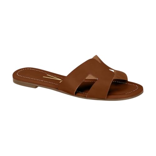 Rasteira Feminina Vizzano – Original Pelica, Confortável e Estilosa – Cor Cinza (Mocca, BR, Adulto, Numérico, 37)