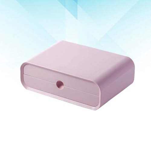 Support surélevé pour écran d'ordinateur anti fatigue et tiroir rose - 6