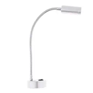 MERISHOPP RV Boat 12V 3W LED Bedside Reading Light Wall Surface Mount Silver Parts & Accessories | Boat Parts | Electrical & Lighting
