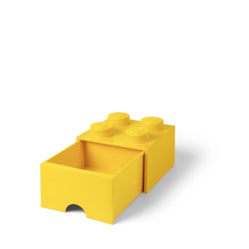 Meuble de rangement LEGO empilable jaune avec tiroir 25 cm - 5