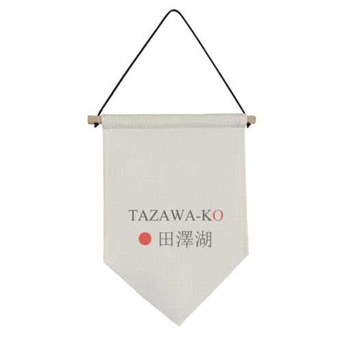 Drapeau Tazawako bannière murale japonaise en toile durable