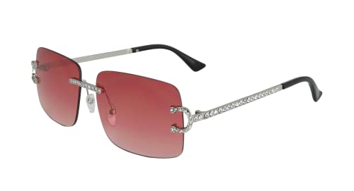 FLAWLESS EYEWEAR Designer Brand Rimless Luxury Buff Glasses Metal Frameless Rectangle Tinted Colored Lens Sun Glasses