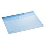5 Enveloppes porte-documents fermeture scratch A4 Bleu