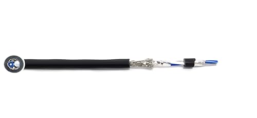 Image of 24AWG 1Pr RS-485 Shielded Cable - Equal to Belden 9841, Str TC, PE Ins, OS+Drain+TC BRD, PVC JKT, 120 ohm for Low Voltage Analog Signals /Digital Control (Chrome 500FT)