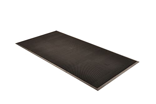 Notrax - 345S2432Bl 345 Rubber Brush Styrene-Butadiene Rubber Entrance Mat, For Construction Traffic Area And Municipal Buildings, 24" Width X 32" Length X 5/8" Thickness, Black #TOP2