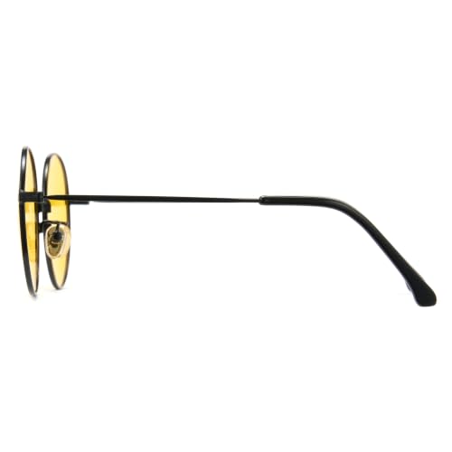 Image of Cyxus Round Blue Light Glasses, Metal Computer Glasses for Men and Women | PC lenses with adjustable nose pads for work, study, reading, gaming, video calls and everyday screen time