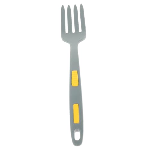 Unomor Salad Fork Large Silicone Pasta Fork Non-slip Comfortable Grip for Kitchen Random Color